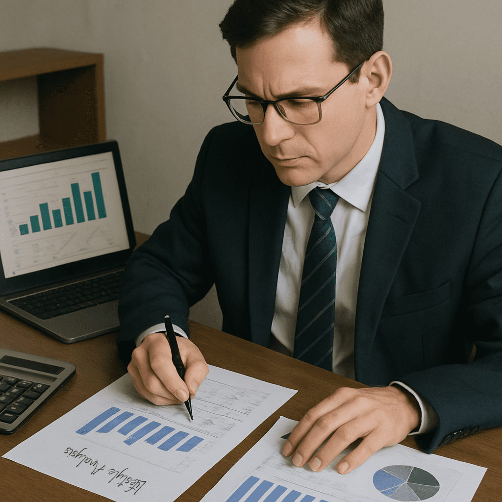 Forensic-accountant-analyzing-financial-data